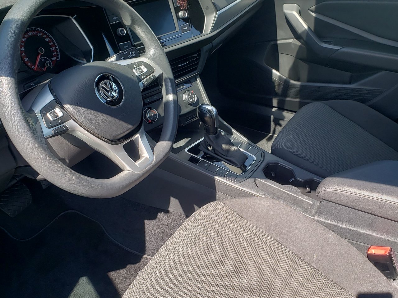Clean, bright front cabin after detailing